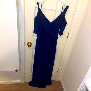 Ralph Lauren Long Dark Blue Evening Dress Size 14